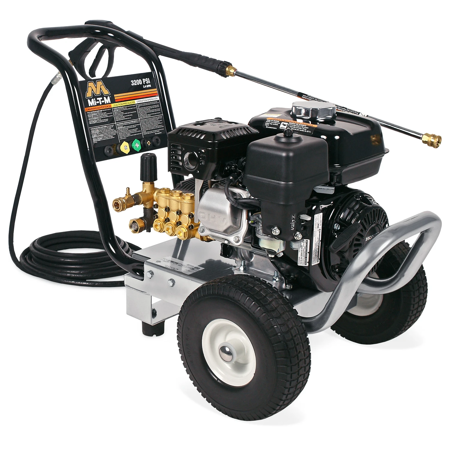 Pressure Washer with 196 Cubic Centimeter Horizontal Gas Engine, 3200 Pounds Per Square Inch, 2.4 Gallons Per Minute