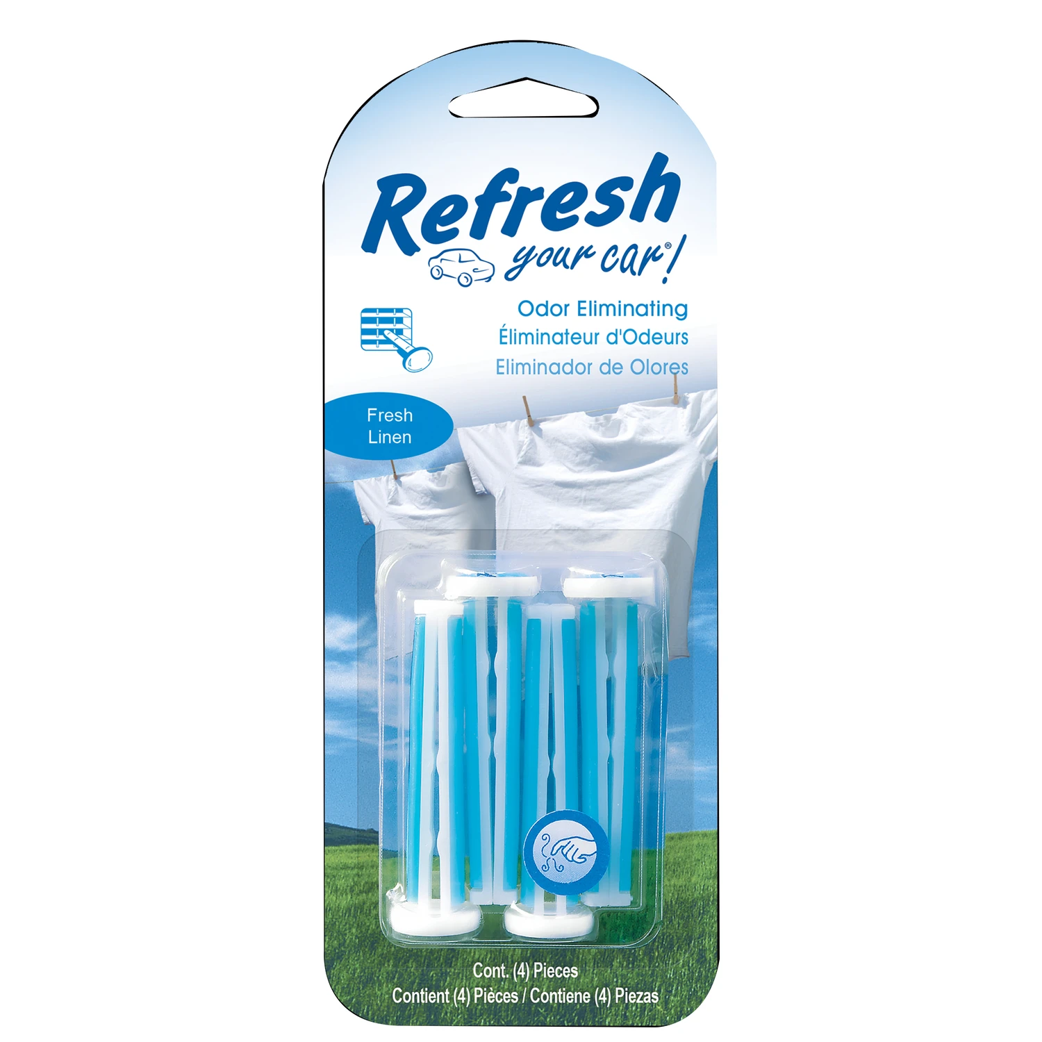 Vent Air Freshener, Fresh Linen CS Scent, 4 Pack
