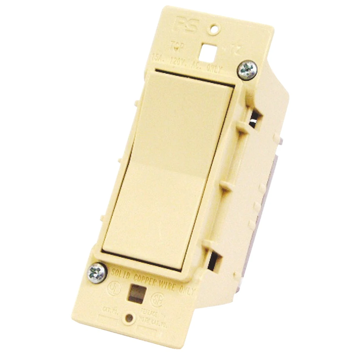 RV Rocker Switch, Single Pole, 15-Amp, Ivory