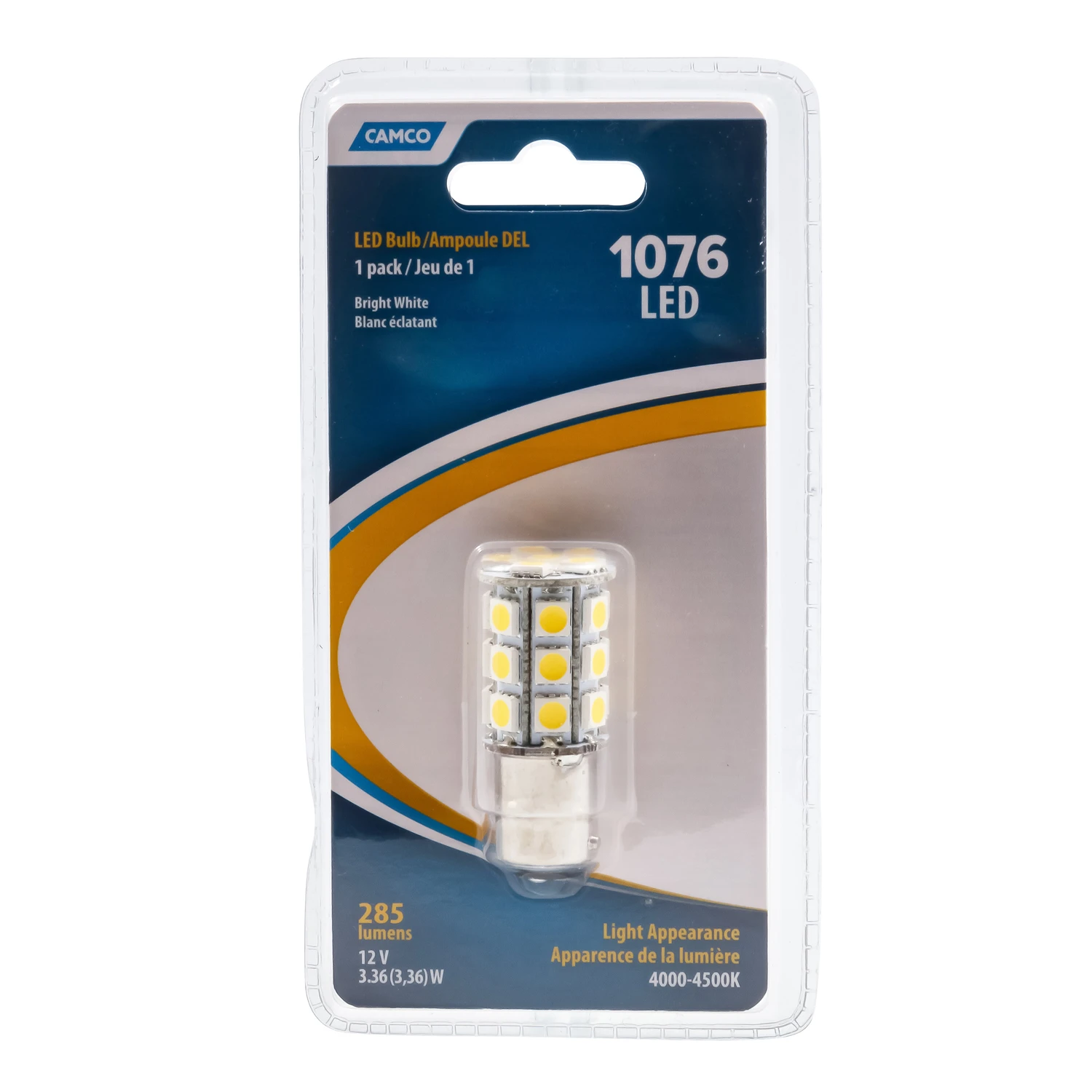 Camco Led Automotive Bulb 1076, 12v, 285 Lumens, Bright White, 1 Pk