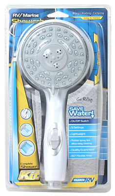 RV/Marine Shower Head Kit, Handheld, White