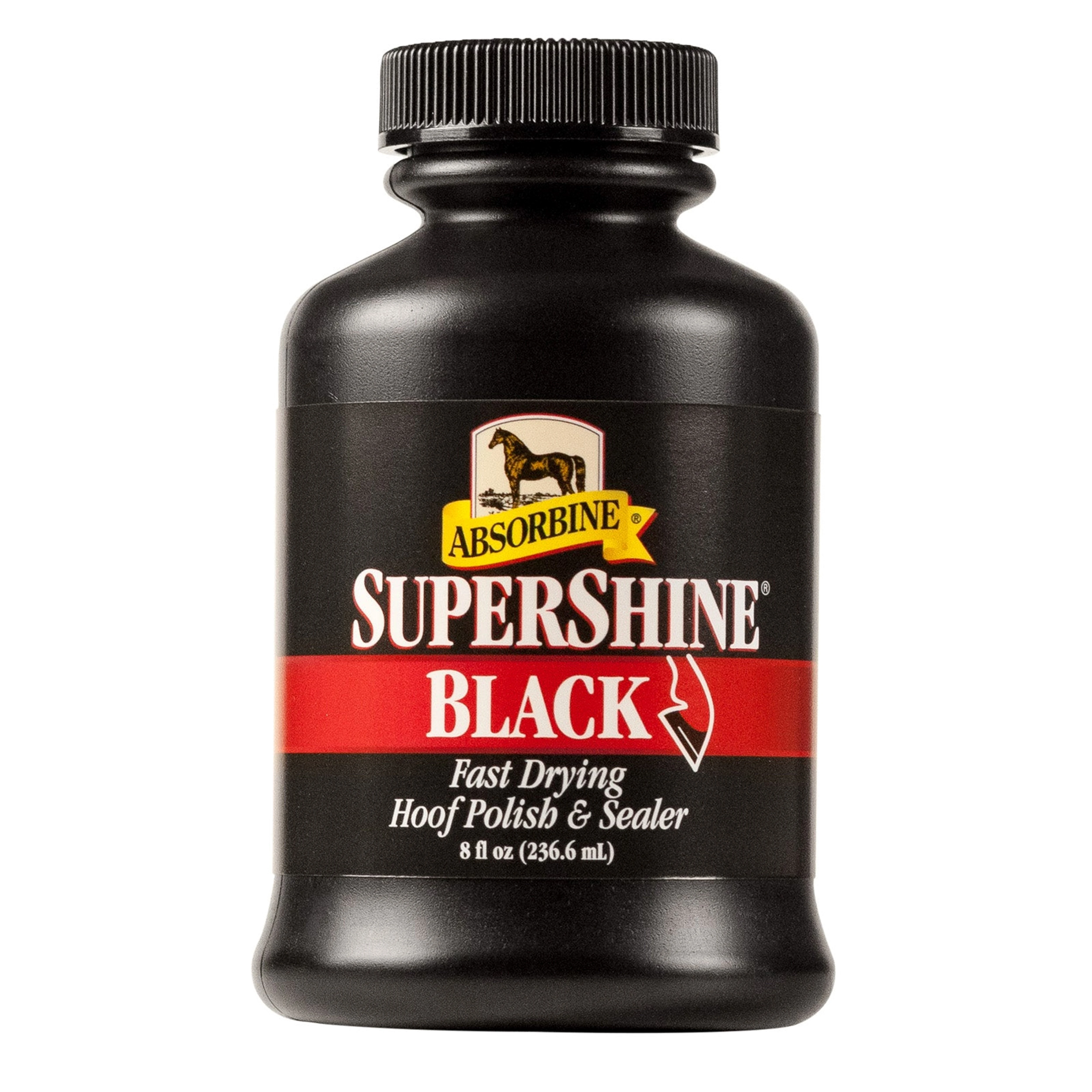 Supershine Hoof Polish & Sealer, Black, 8-oz. For Horses