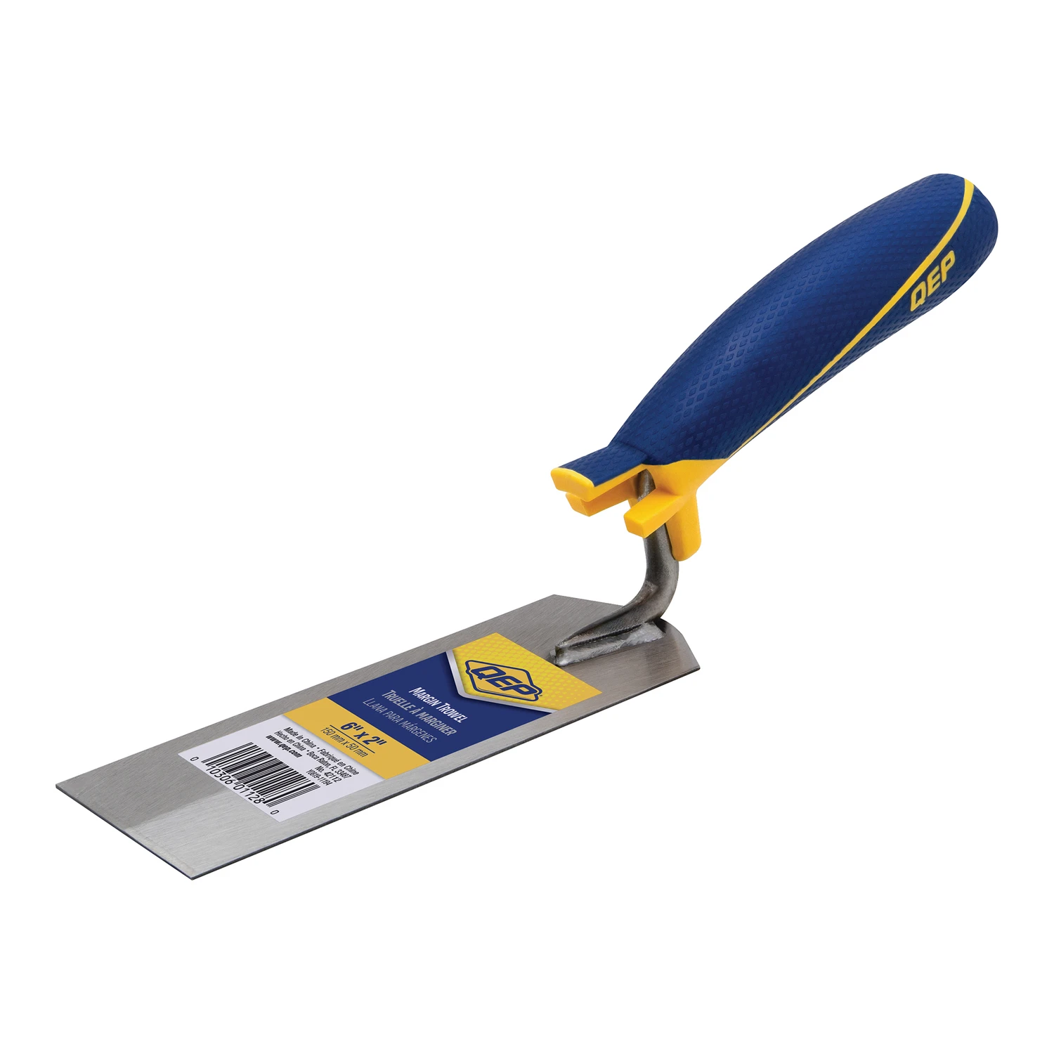 Flat Margin Trowel, Comfort Grip, 6 x 2 In.