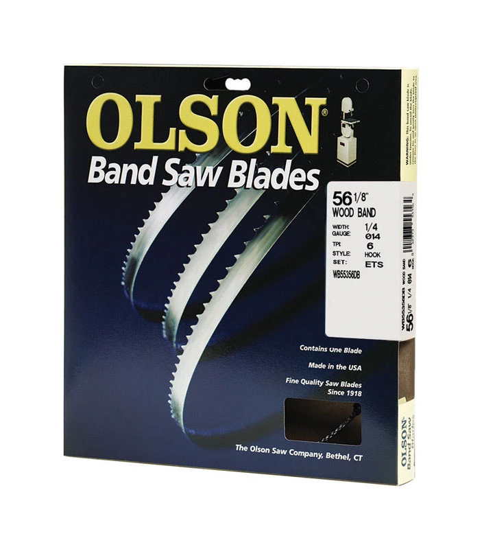 Olson 56-1/8 In. x 1/4 In. 6 TPI Hook Wood Cutting Band Saw Blade
