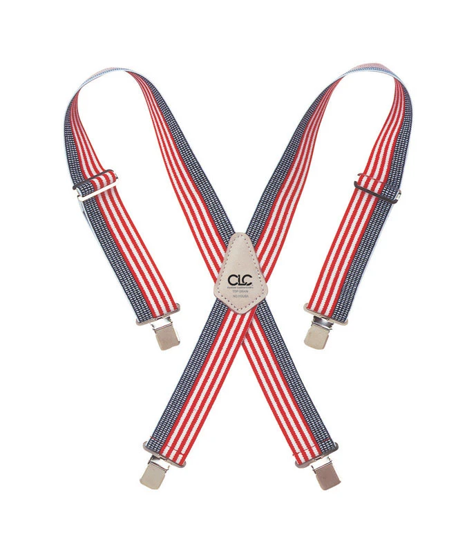 Custom Leathercraft Usa Pattern Heavy-duty Work Suspenders - Adjustable Nylon - Model 110usa