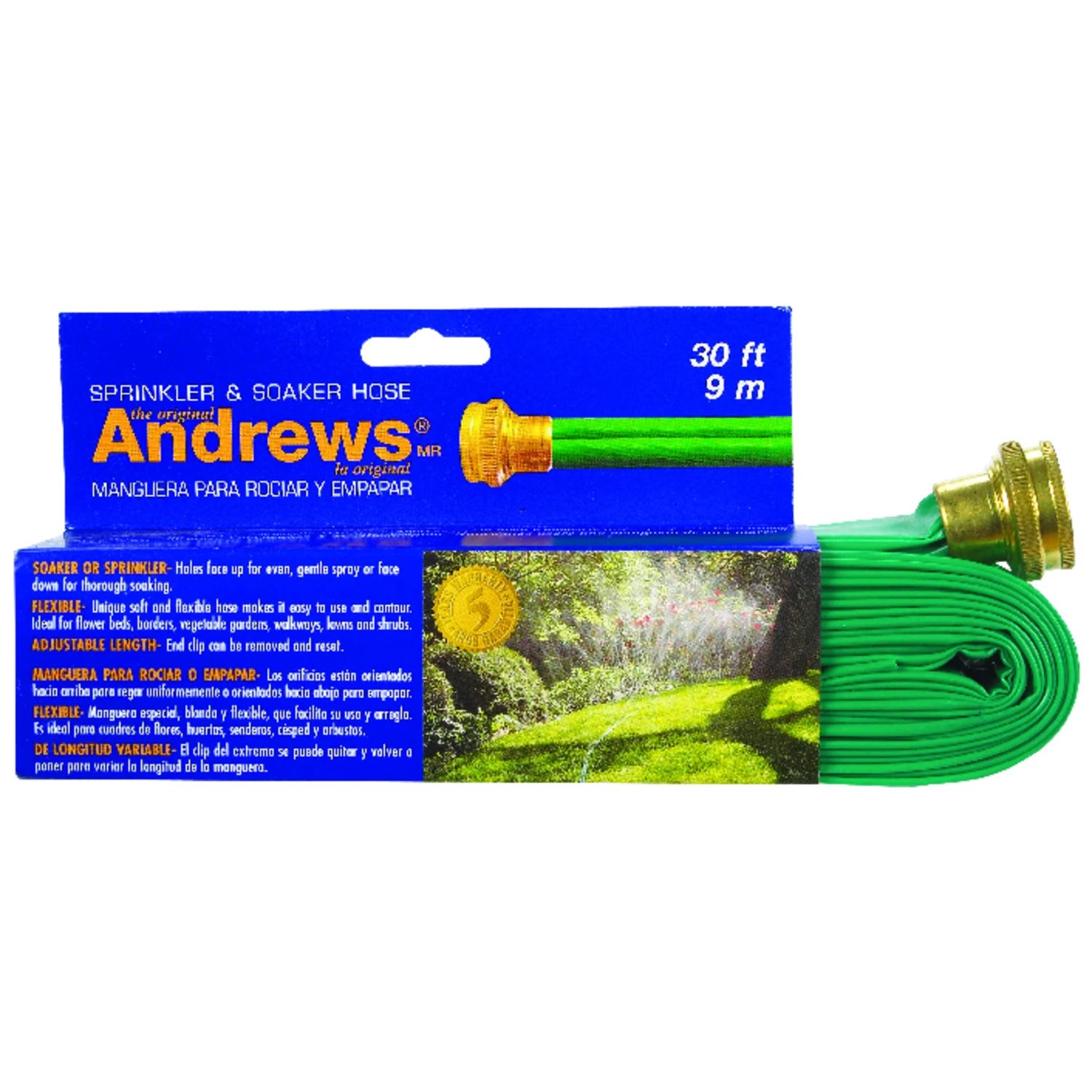 1 In. Diameter X 30 Ft. Length Green Vinyl Gentle Soaker Hose