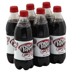 Diet Dr Pepper, 0.5 L, 6 pack