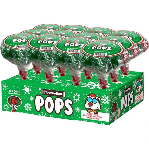 Bunch Pops Assorted Lollipop 3.6 Oz - 8 Count Christmas Treats