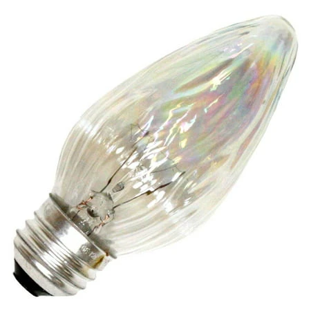 Ge Lighting 73122 2 Count 25 Watt Crystal Clear F Type Auradescent Light Bulbs