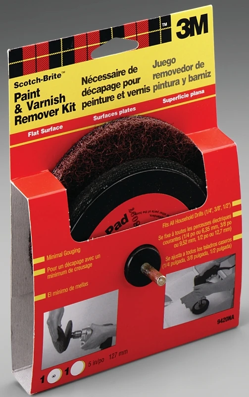 Scotch-brite 5 In. Aluminum Oxide Paint & Varnish Remover Kit 9420na, 1 Pk