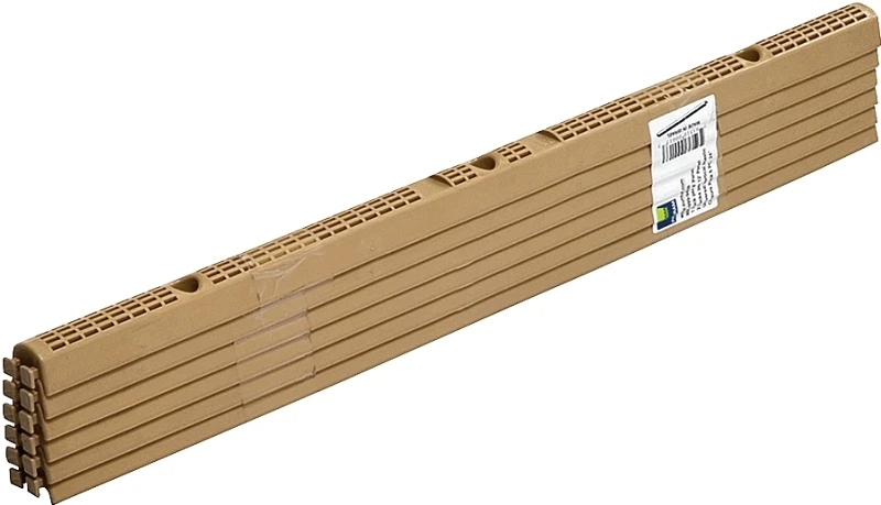 1-1/4 In. W X 24 In. L Plastic Vertical Closure Strips Beige, 6 Pk