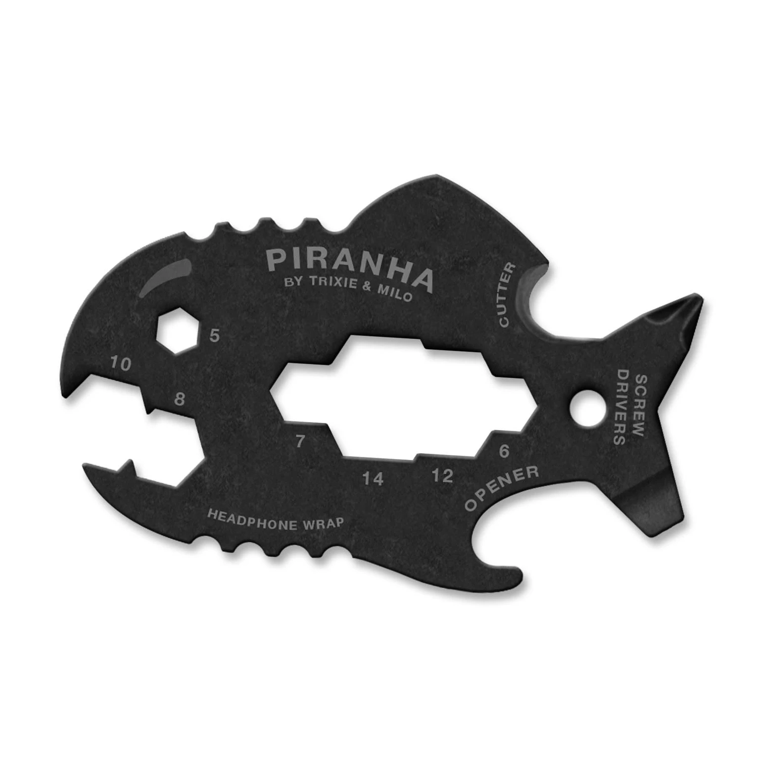 Piranha Multi-tool 12-in-1 Stainless Steel Black