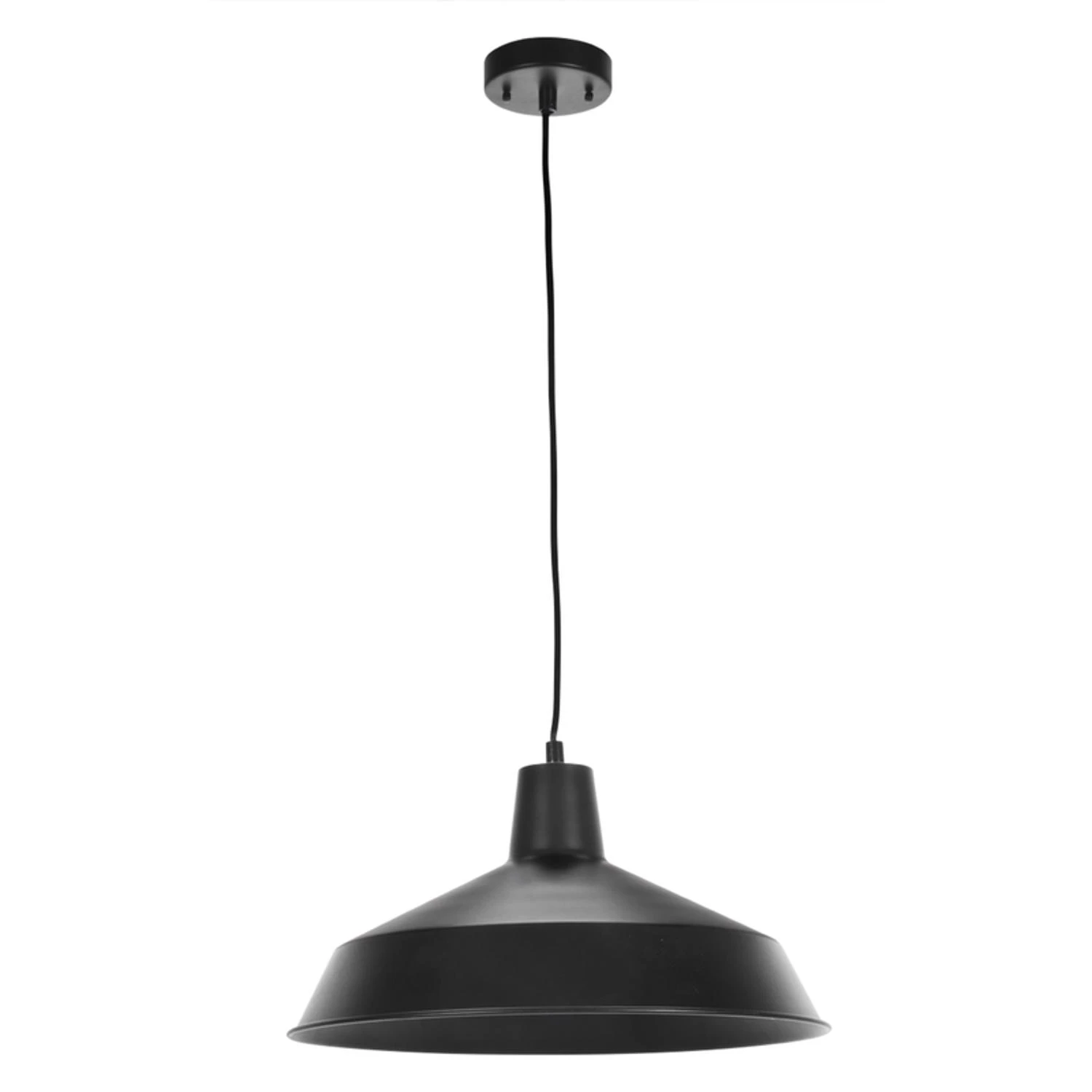Barnyard Matte Black 1-light Pendant Light, Adjustable Height, E26 Base