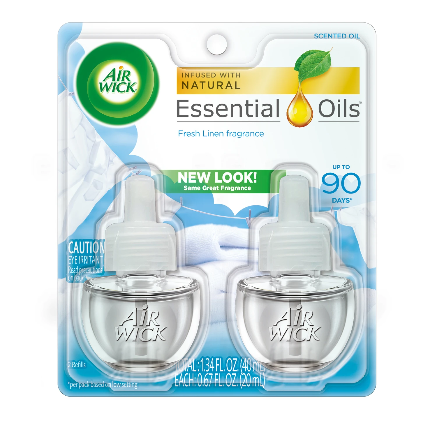 Scented Oil Plug-In Refill, Fresh Linen, .67 oz., 2-Pk.