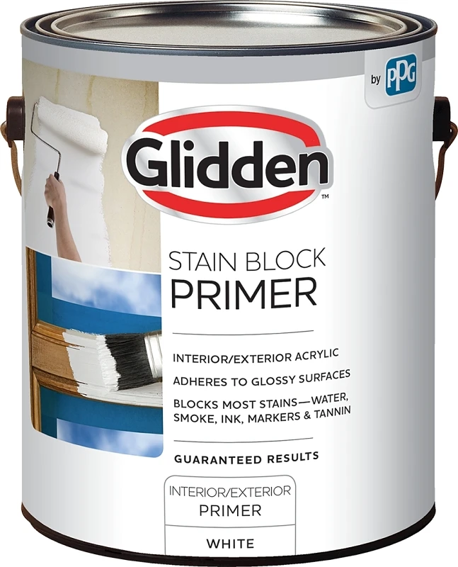 Stain Block Primer 1 Gallon, Interior/exterior Acrylic Latex, Model Glsbie60wh/01, Pack Of 4