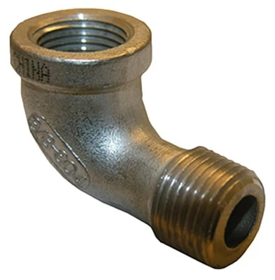 Stainless Steel 90-degree Street Elbow, 3/8 Inch, Type 304, Lead Free