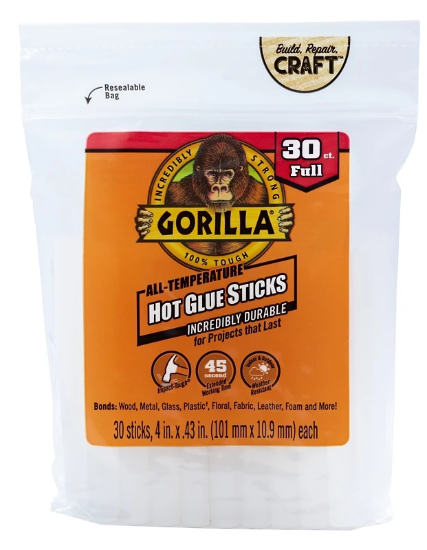 Hot Glue Sticks, Full Size, 30-Ct.