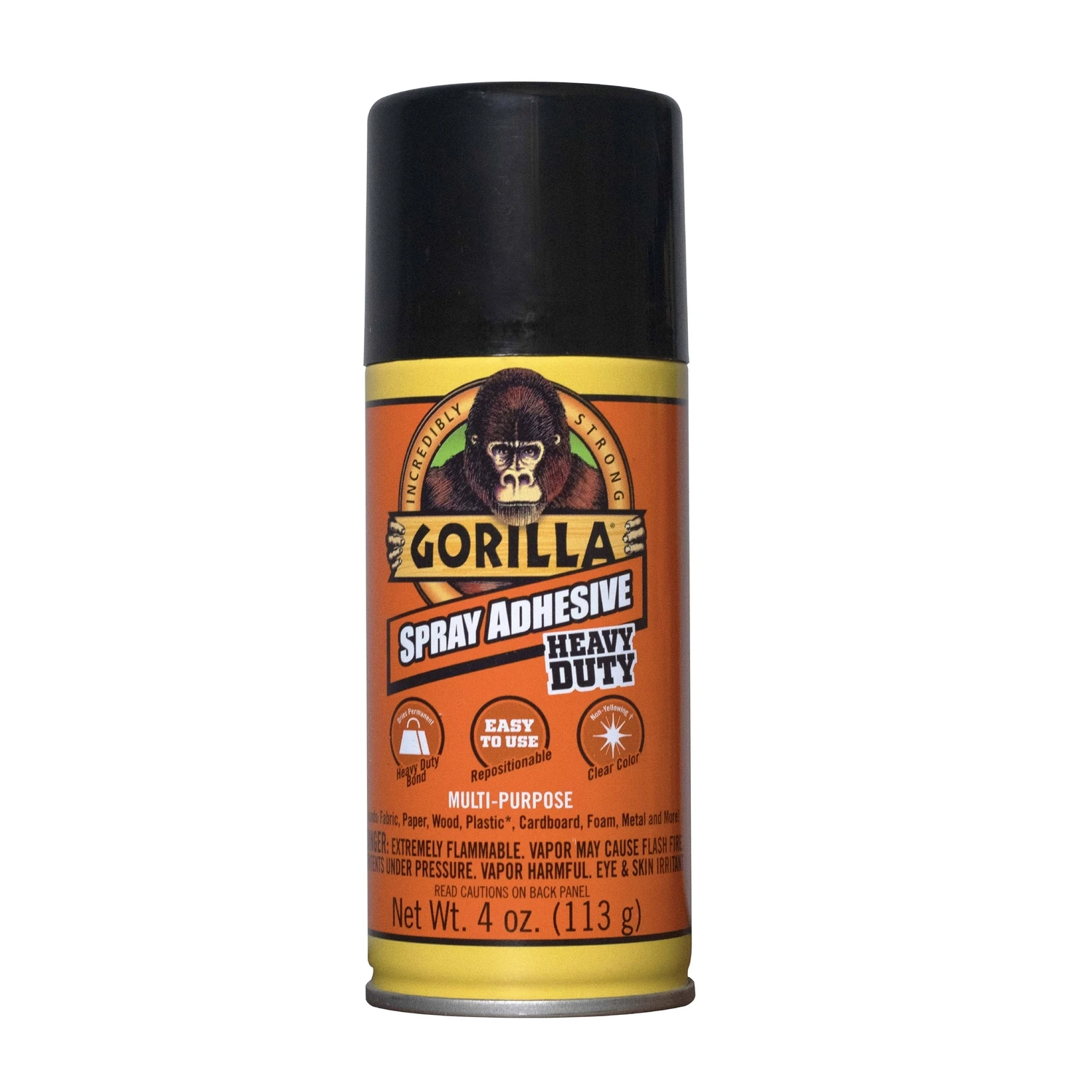 4 Oz. Heavy-duty Multi-purpose Spray Adhesive - Clear, Permanent Bond