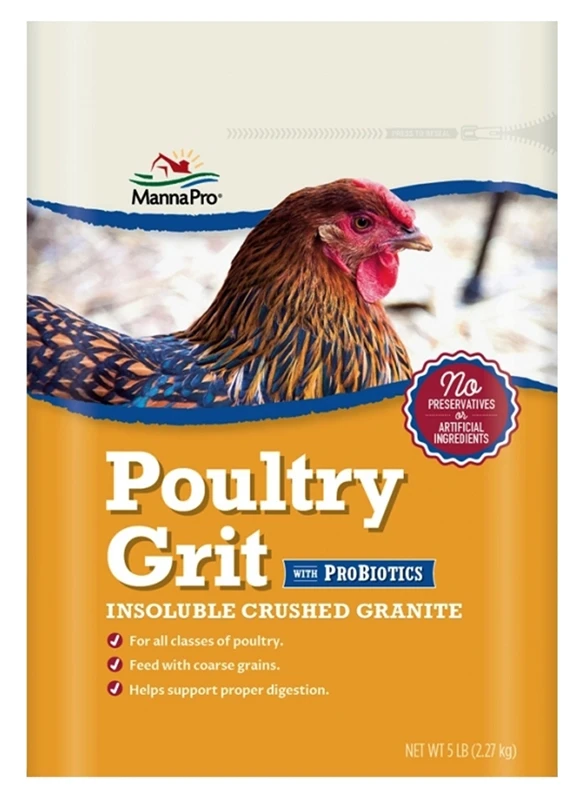 Poultry Grit With Probiotics, 5 Pounds - Insoluble Crushed Granite