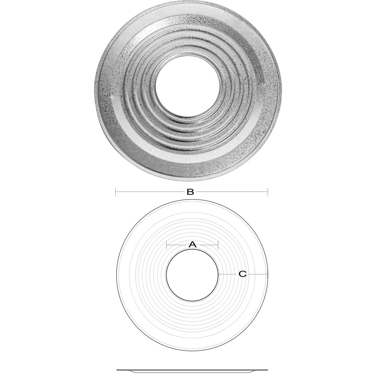 6 In. X 6-3/4 In. X 11-1/2 In. Type B Gas Vent Collar