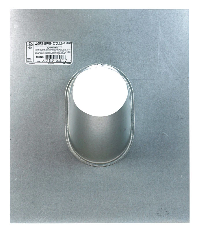 Selkirk 3 In. Rv Gas Vent Adjustable Roof Flashing - Type B, Aluminum/steel