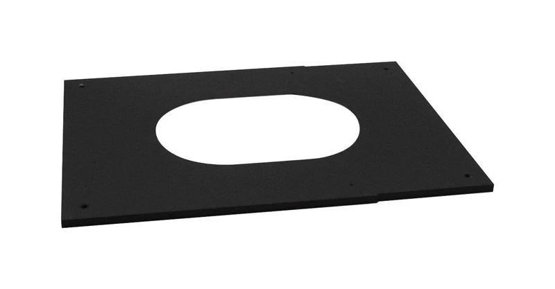 8 In. Adjustable Pitched Ceiling Plate - Matte Black Finish