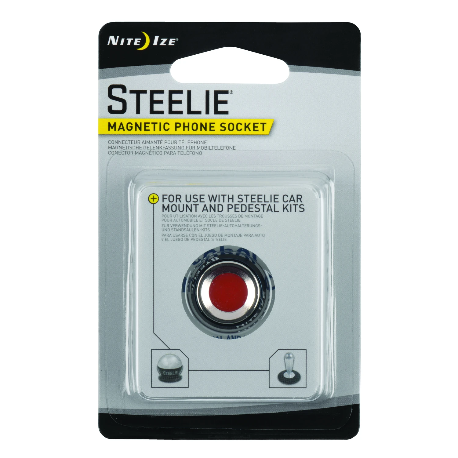 Steelie Silver Magnet Phone Socket For All Mobile Devices - Model Stsm-11-r7