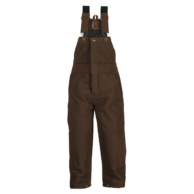 Bb21bbr400 Youth Washed Insulated Bib Overall, Bark - Medium
