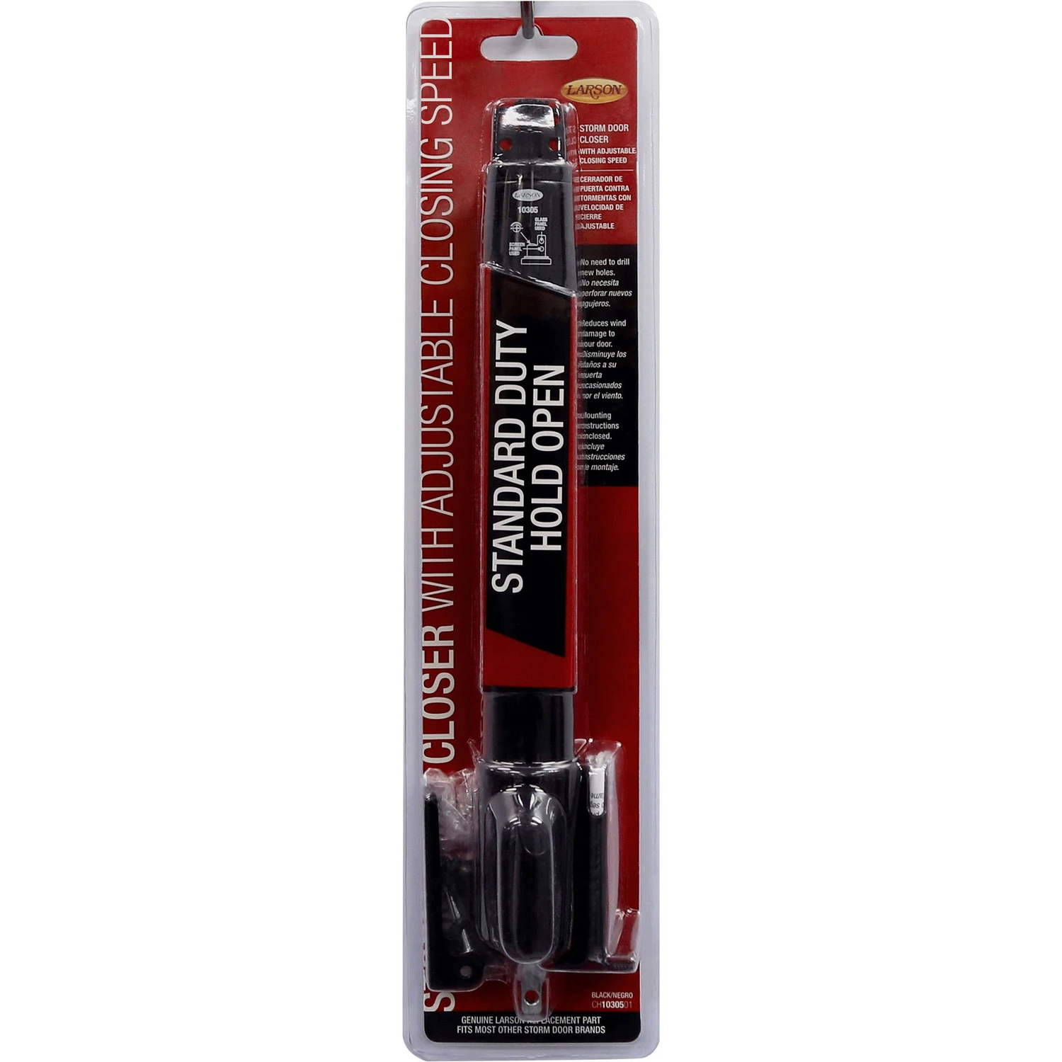 LARSON SCREEN DOOR CLOSER BLACK