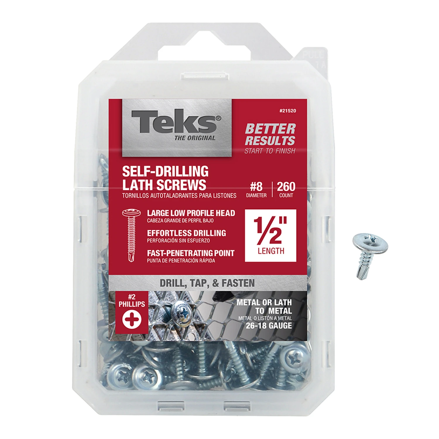 260PK#8x1/2"Lat Screw