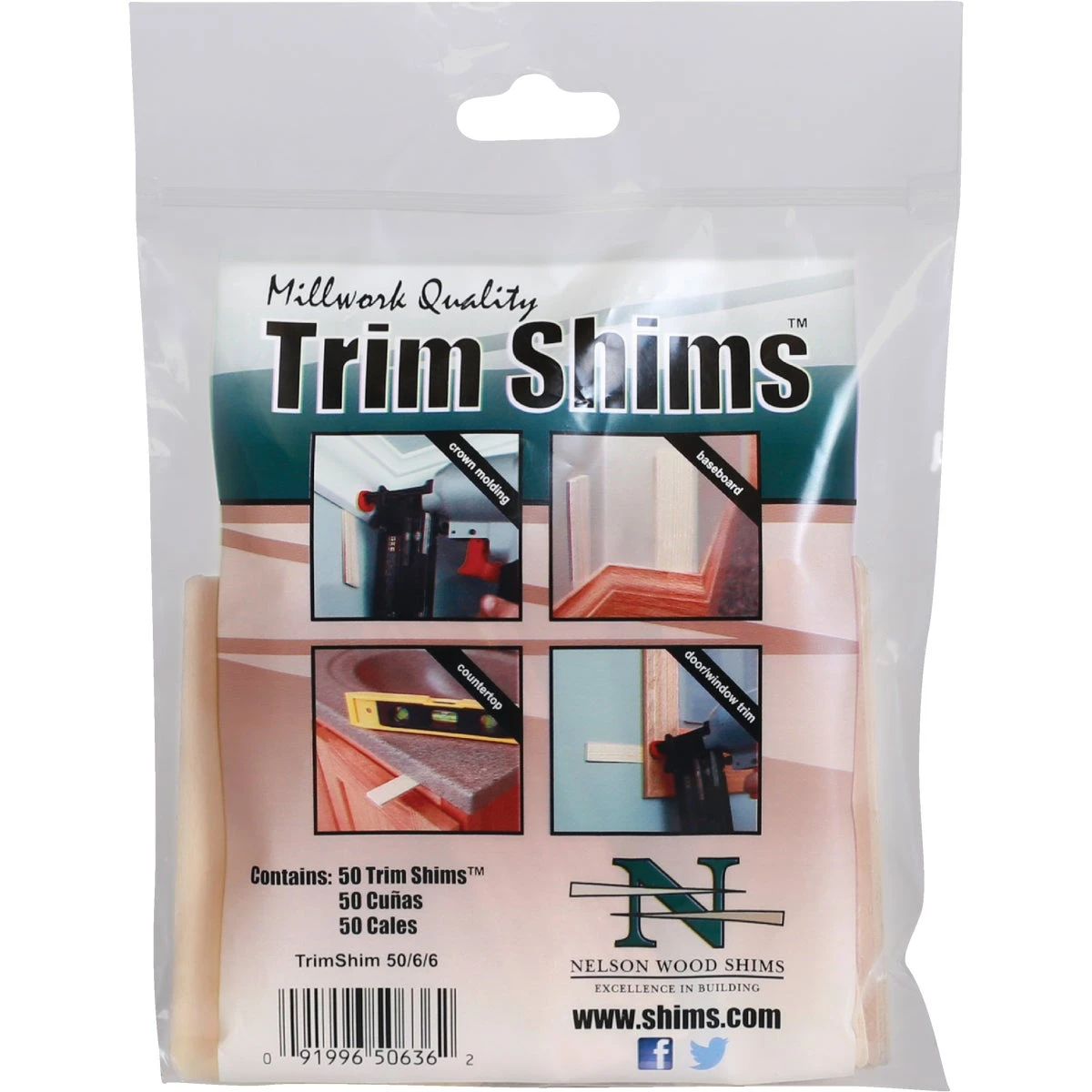 Wood Shims, 1 x 3.5-In., 50-Pk.