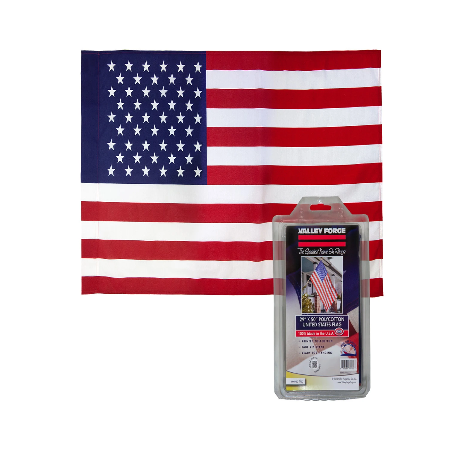 2.5 Ft. X 4 Ft. Polycotton American Flag Banner