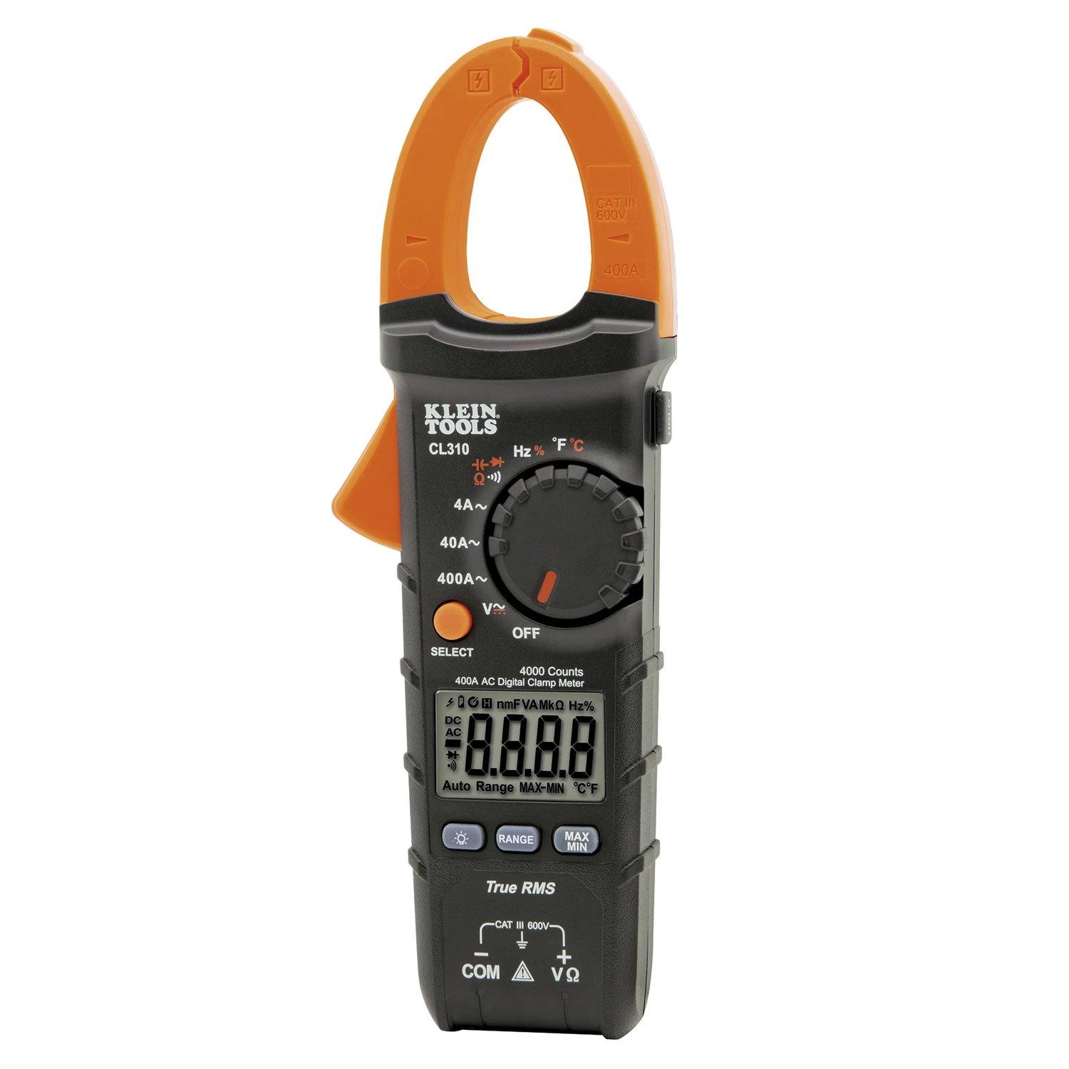 Cl320 Hvac Digital Clamp Meter 400a, Auto-ranging, Includes Test Leads & Thermocouple
