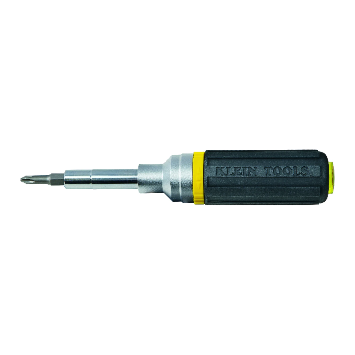 Ratcheting Multi-Bit Screwdriver and Nut Driver with Cushion Grip, Holds Six Bits