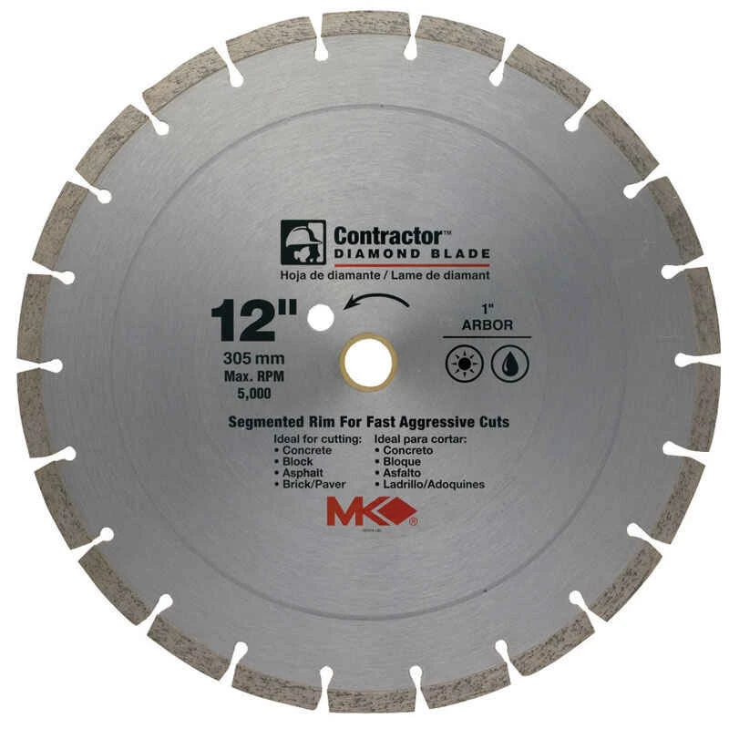 Circular Saw Blade, Contractor Dry/Wet, 12-In.
