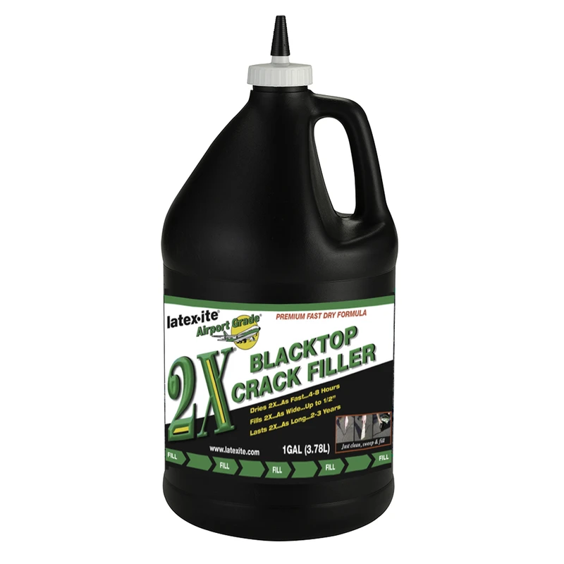 2x Airport Grade 1 Gallon Blacktop Crack Filler For Asphalt Repair