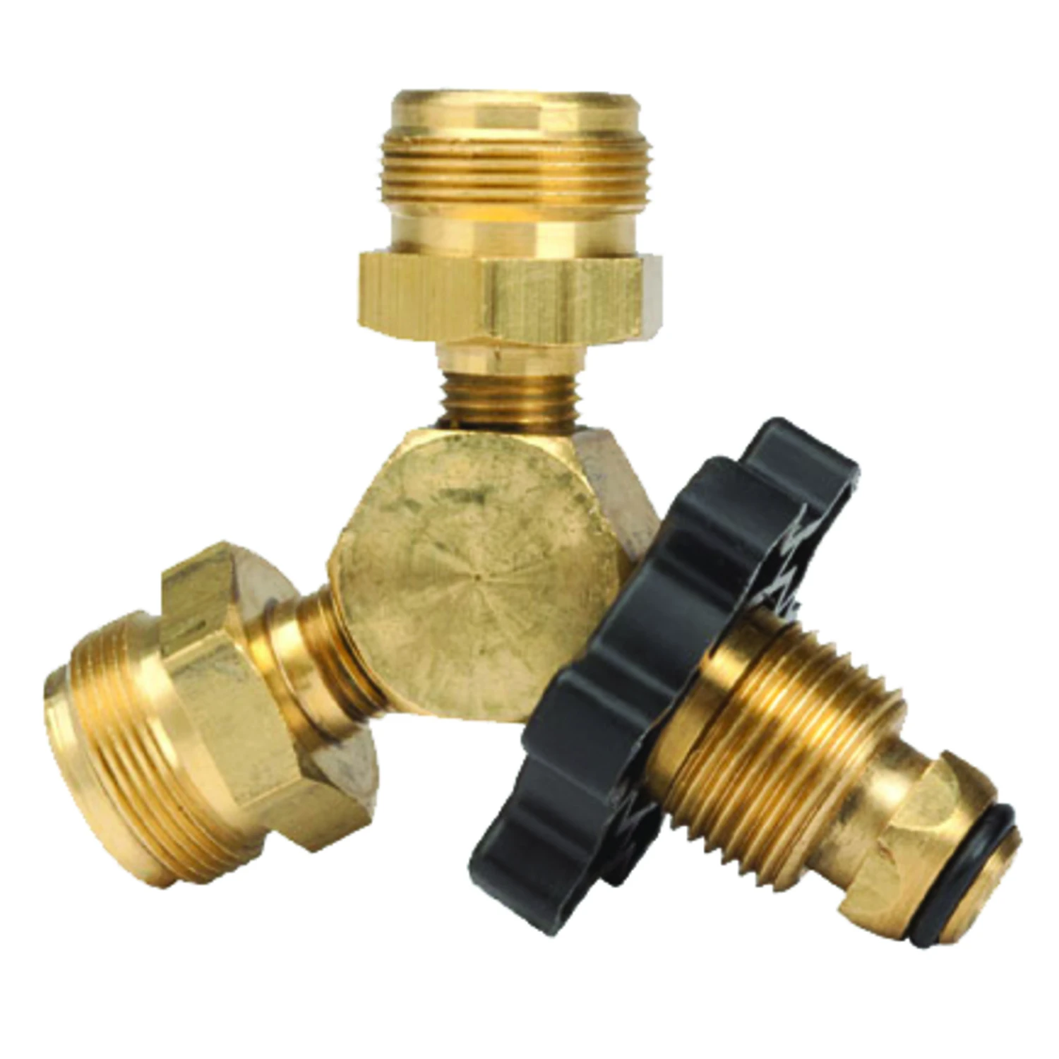 2 In. D Brass/plastic Excess Flow Soft Nose P.o.l Propane Y Male Adapter
