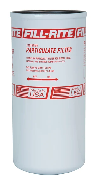 10 Micron Particulate Fuel Transfer Filter, 1.5 Inch, 16 UNF Thread, 40 Gallons Per Minute Flow