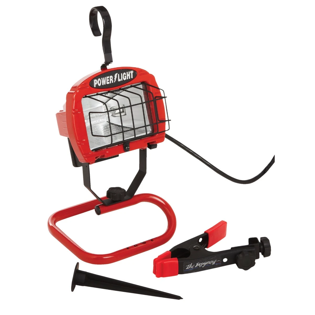 Designers Edge 4000 Lumen Halogen 250 Watt Portable Work Light With Clamp And Hook