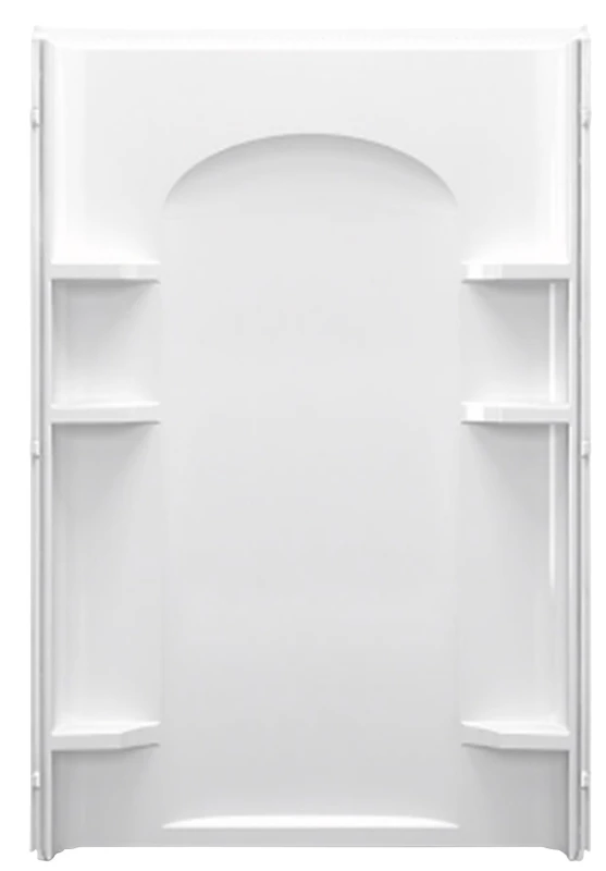 Ensemble Curve 48 In. W X 72-1/2 In. H 1-piece Shower Back Wall - White