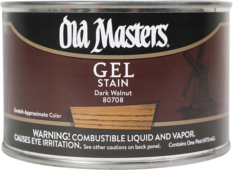 Oil-Based Gel Stain in Dark Walnut Finish, 1 Pint Container