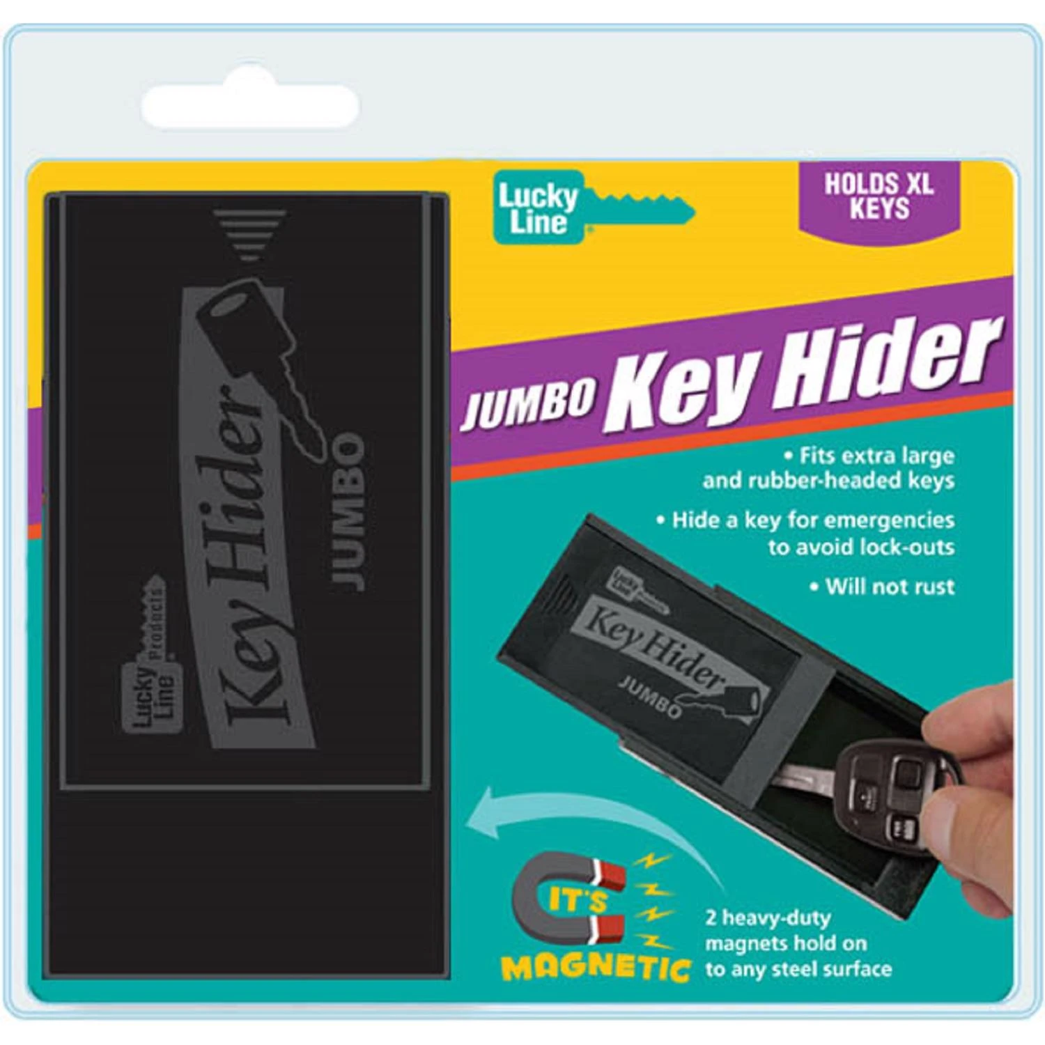 Jumbo Magnetic Key Hider - Durable Black Plastic, Model 91501