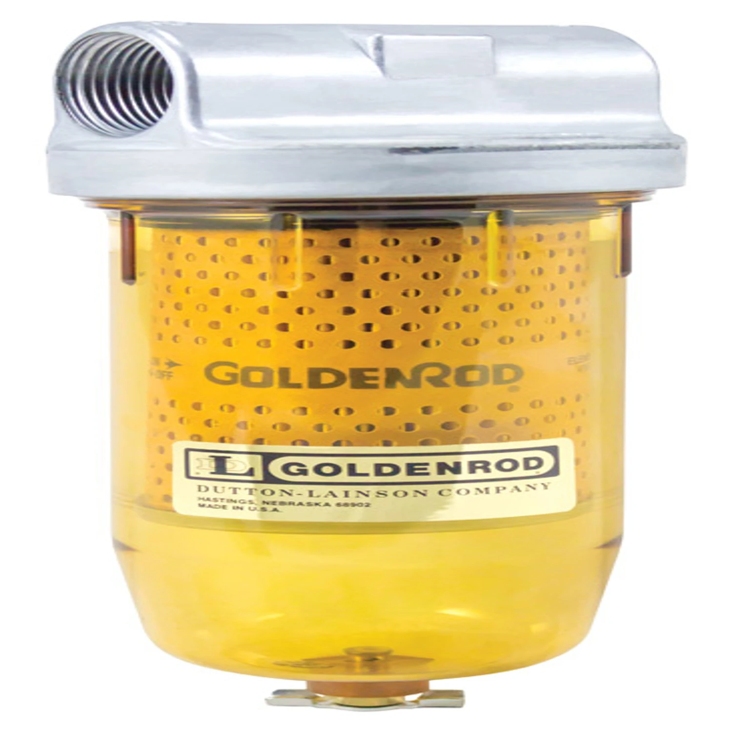 Goldenrod Fuel Tank Filter with 1 Inch National Pipe Thread Top Cap for Fuel Systems