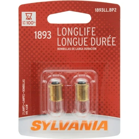 1893 Long Life Miniature Clear Bulb, 1893LL BP2, 2-Pk.