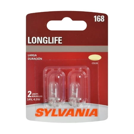 168 Long Life Miniature Clear Bulb, 168LL BP2, 2-Pk.