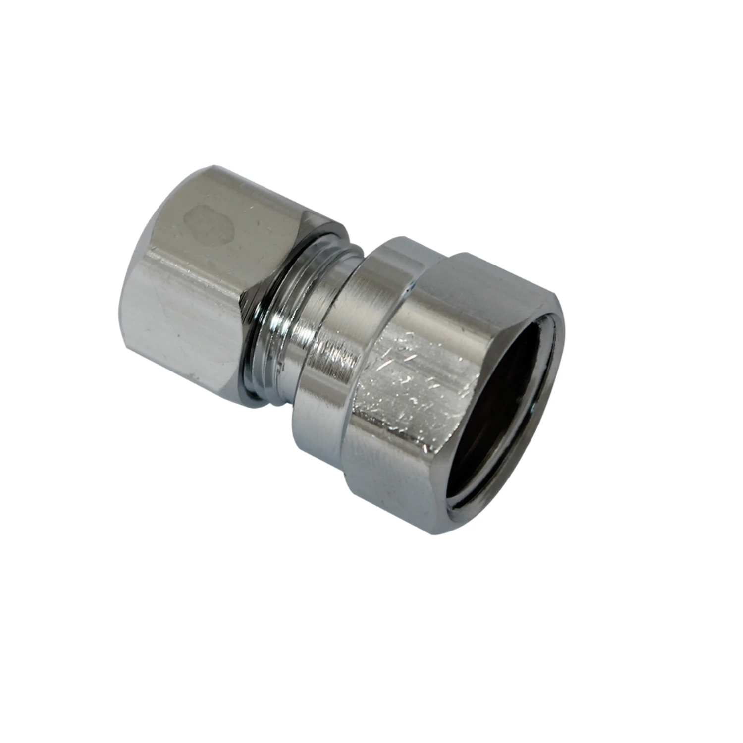 Lead Free Brass Compression Straight Connector, 3/8 Inch Female Pipe Thread by 3/8 Inch Outside Diameter