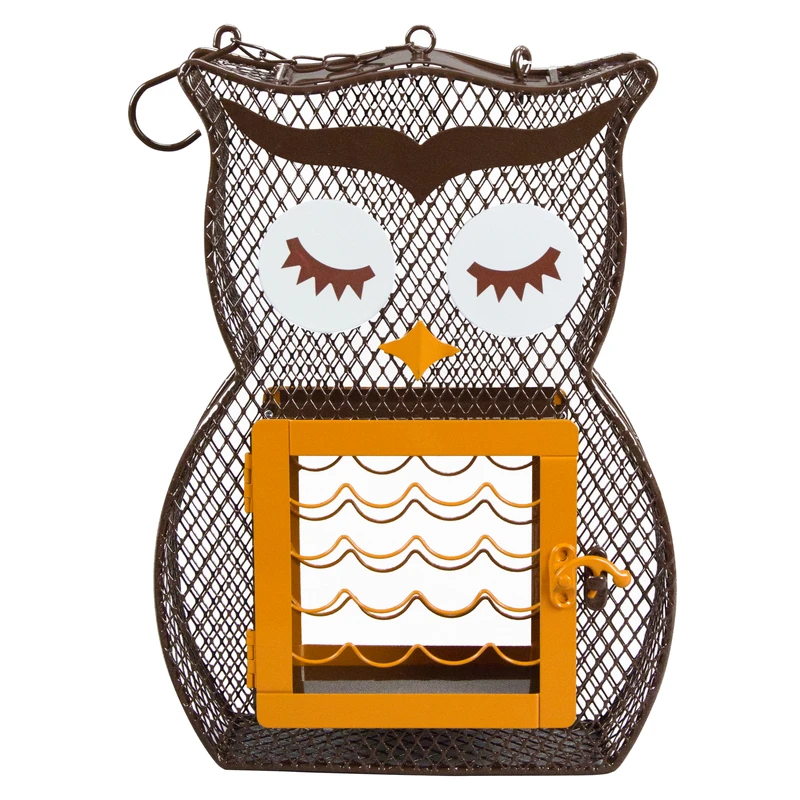 Owl Bird Feeder for Suet and Seed, Durable Outdoor Wildlife Feeder