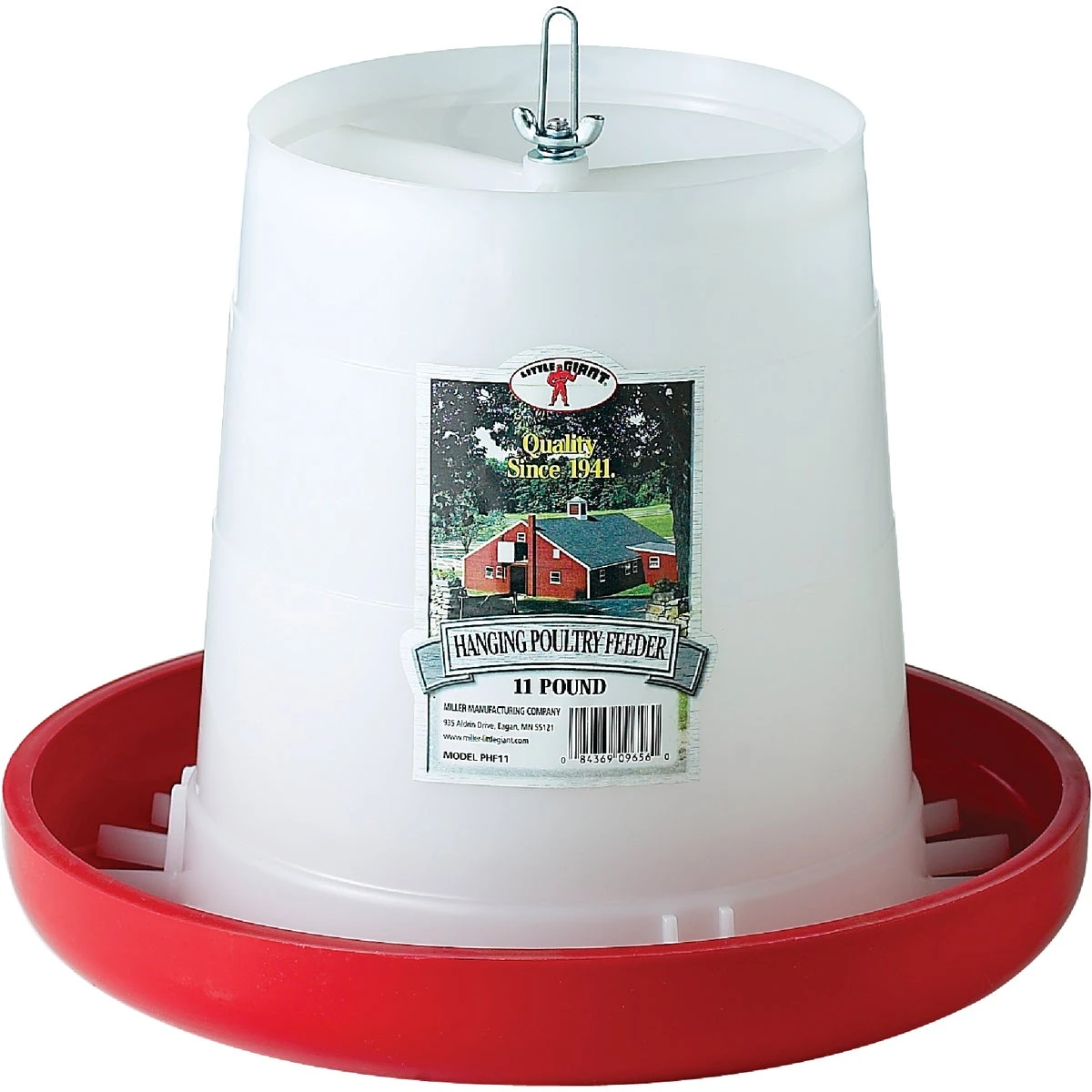 176 Oz Hanging Poultry Feeder With Adjustable Feed Level