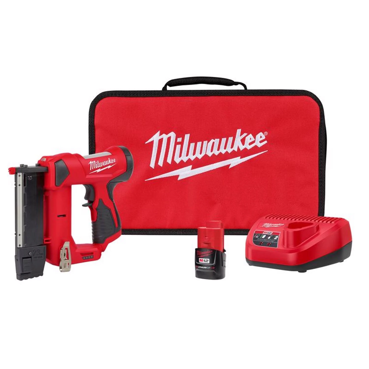 M12 12-volt 23-gauge Cordless Pin Nailer Kit With Battery And Charger