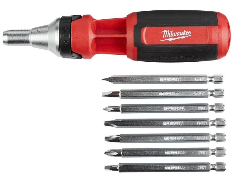 9-in-1 Ecx Ratcheting Multi-bit Driver With Magnetic Tip